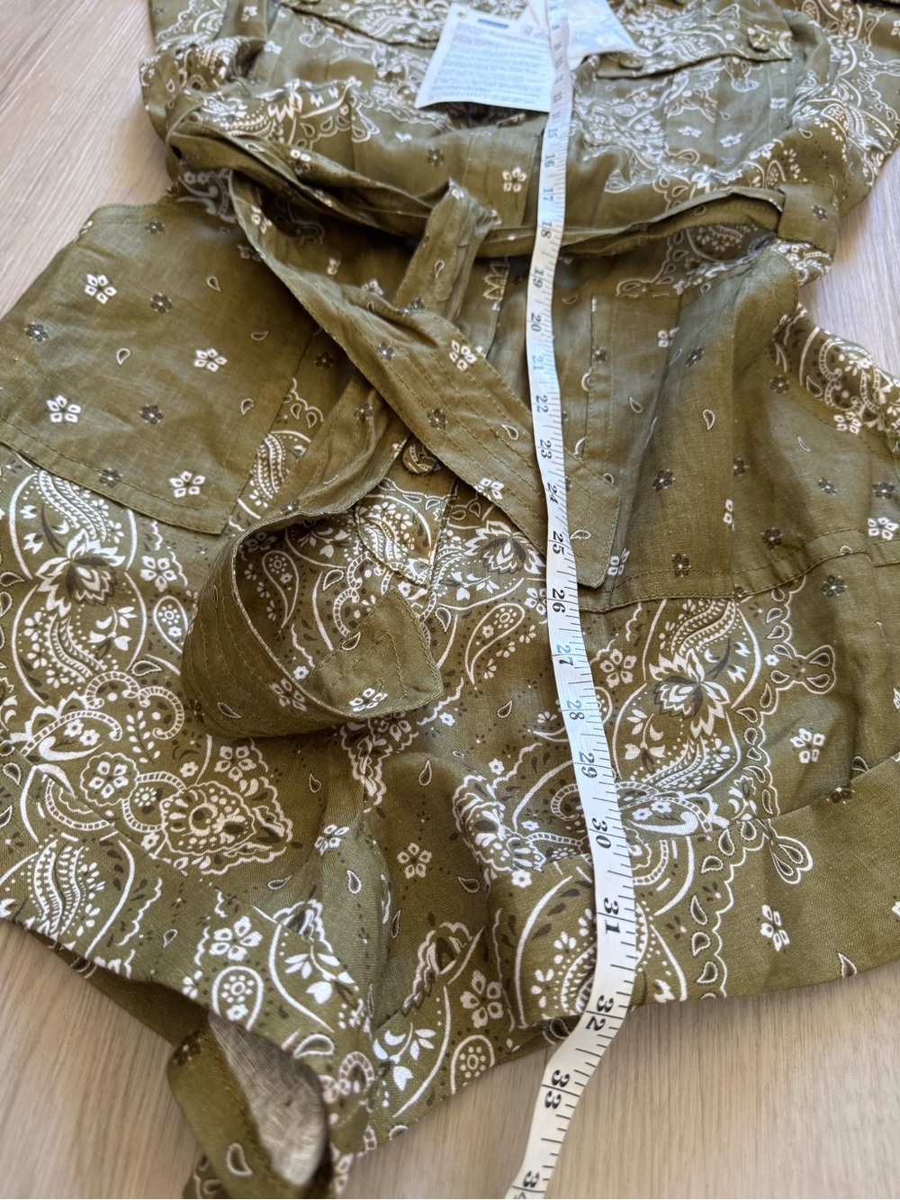 NWT ZIMMERMANN Violet Bandana Khaki Play Suit Tie-Waist Romper Size AUS 0 US 4 - Picture 11 of 16